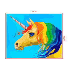 Load image into Gallery viewer, DIY Painting by number kit | Unicorn
