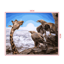 Load image into Gallery viewer, DIY Painting by number kit | Eagle and giraffe
