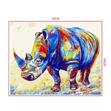 Load image into Gallery viewer, DIY Painting by number kit | Animal rhino
