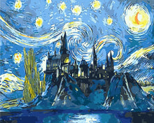 Load image into Gallery viewer, DIY Painting by number kit | Castle under the stars
