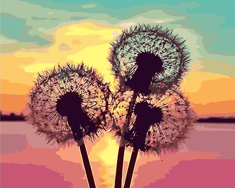 DIY Painting by number kit | Beautiful dandelions