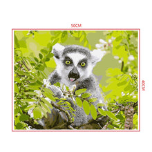 Load image into Gallery viewer, DIY Painting by number kit | Animal Ring-tailed Lemur
