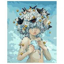 Load image into Gallery viewer, DIY Painting by number kit | Insects healing girl
