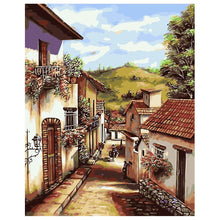 Load image into Gallery viewer, DIY Painting by number kit | Village scenery
