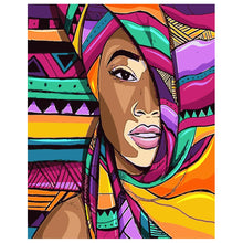 Load image into Gallery viewer, DIY Painting by number kit | African woman
