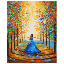 Load image into Gallery viewer, DIY Painting by number kit | Beautiful girl in the sun
