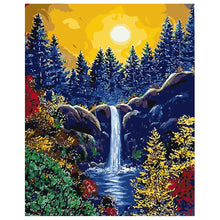 Load image into Gallery viewer, DIY Painting by number kit | Mountain waterfall
