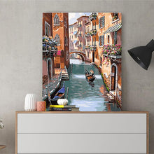 Load image into Gallery viewer, DIY Painting by number kit | Beautiful view of the river in Venice
