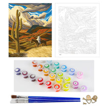 Load image into Gallery viewer, DIY Painting by number kit | Horse riding in the desert
