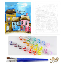Load image into Gallery viewer, DIY Painting by number kit | Cartoon house
