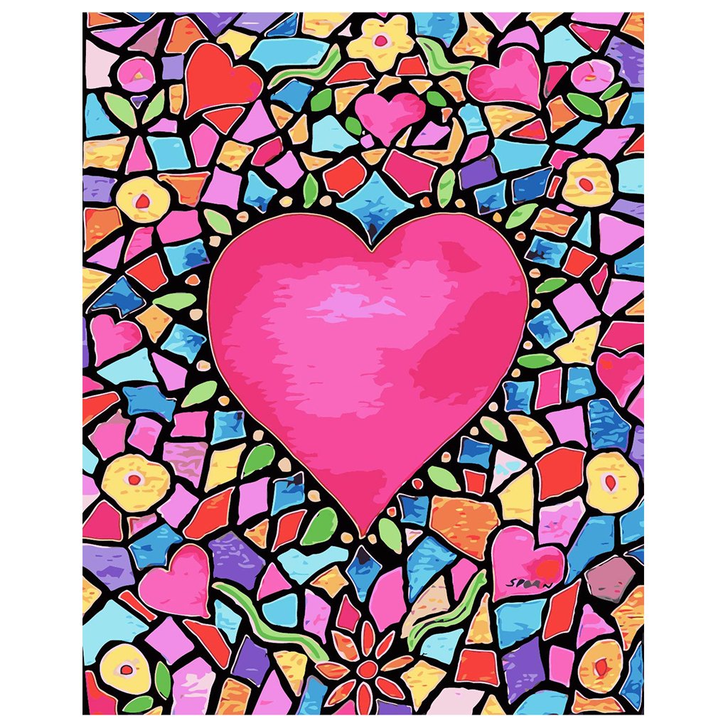 DIY Painting by number kit | Big heart