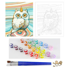 Load image into Gallery viewer, DIY Painting by number kit | Cute owl
