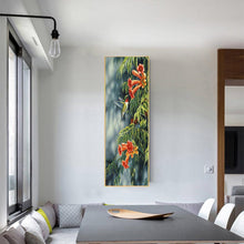 Load image into Gallery viewer, Full Diamond Painting kit | Hummingbird picking nectar
