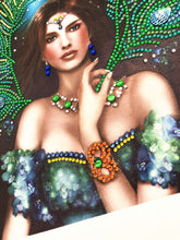 Load image into Gallery viewer, Crystal Rhinestone Diamond Painting Kit | Peacock Dress Beauty
