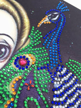 Load image into Gallery viewer, Crystal Rhinestone Diamond Painting Kit | Peacock and Girl
