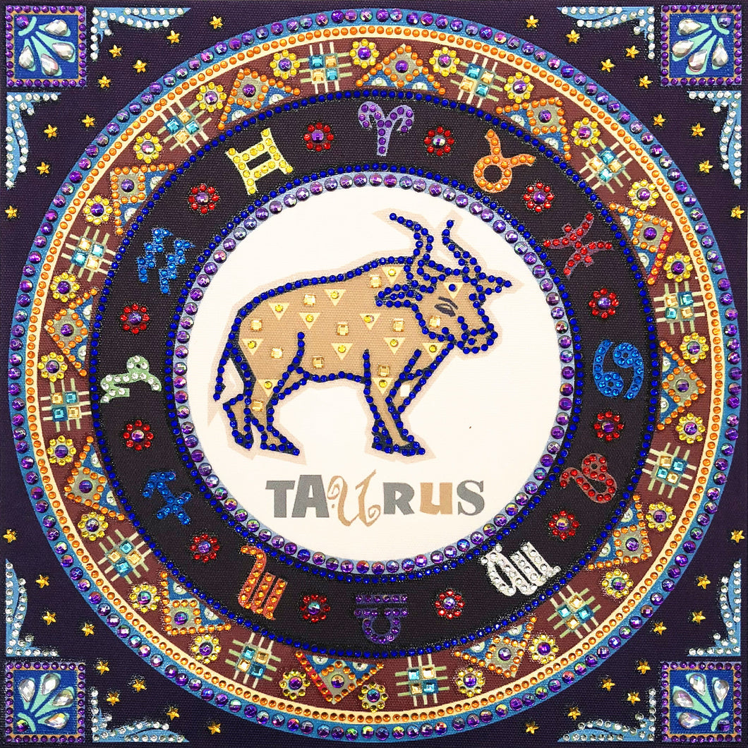 Crystal Rhinestone Diamond Painting Kit | Compass Taurus