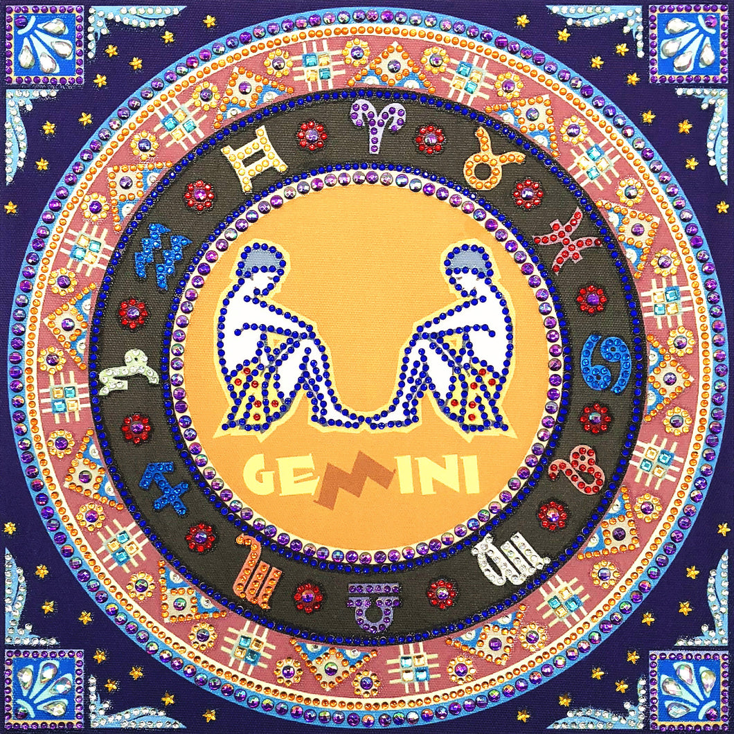 Crystal Rhinestone Diamond Painting Kit | Compass Gemini