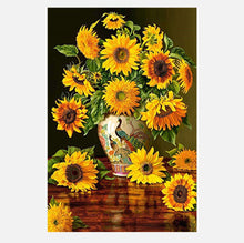 Load image into Gallery viewer, Full Diamond Painting kit | Sunflower flower on vase
