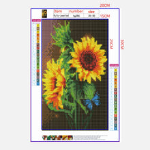 Load image into Gallery viewer, Full Diamond Painting kit | Sunflower flower
