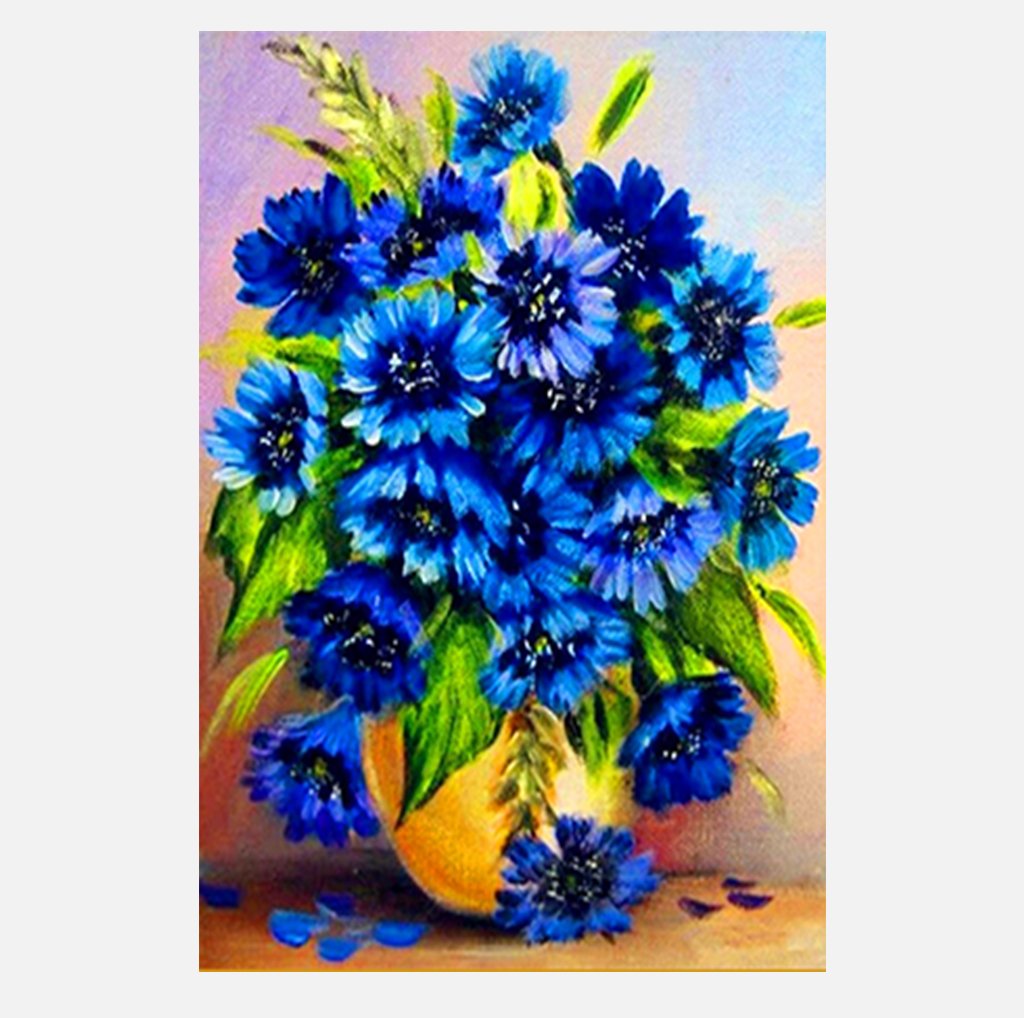 Full Diamond Painting kit | Blue flower