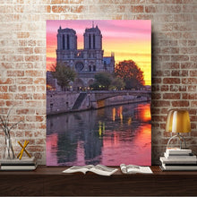 Load image into Gallery viewer, Full Diamond Painting kit | Scenery of Cathédrale Notre Dame de Paris
