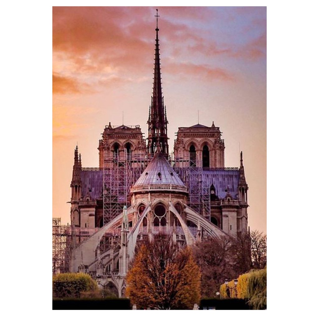 Full Diamond Painting kit | Beautiful scenery of Cathédrale Notre Dame de Paris