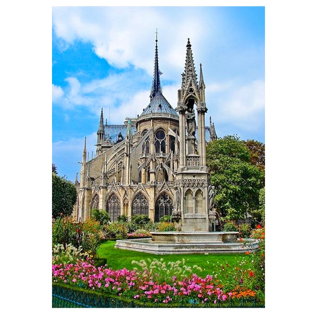 Full Diamond Painting kit | Beautiful scenery of Cathédrale Notre Dame de Paris