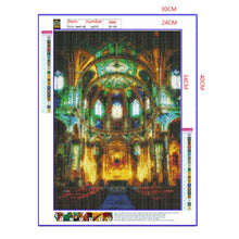 Load image into Gallery viewer, Full Diamond Painting kit | Interior view of Cathédrale Notre Dame de Paris
