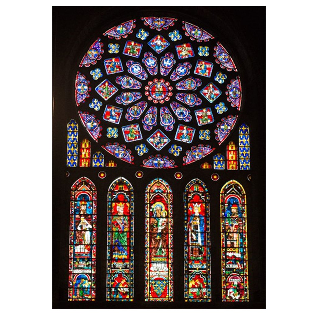 Full Diamond Painting kit | The peacock window of Cathédrale Notre Dame de Paris