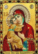 Load image into Gallery viewer, Crystal Rhinestone diamond Painting Kit | Blessed Virgin Mary in Red
