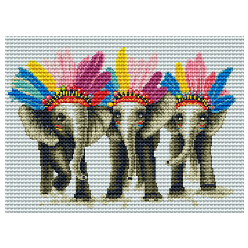 11CT Full Cross Stitch | Elephant (36x46cm)