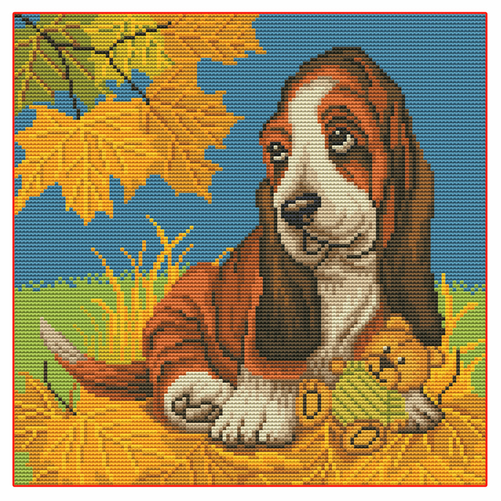 11CT Full Cross Stitch | dog (36x36cm)