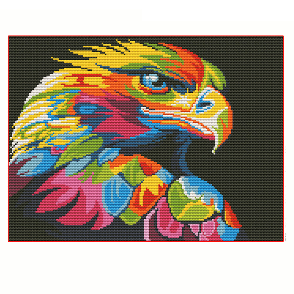 11CT Full Cross Stitch | Colorful owl (36x46cm)