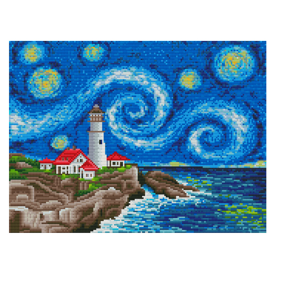 11CT Full Cross Stitch | Landscape oil painting (36x46cm)