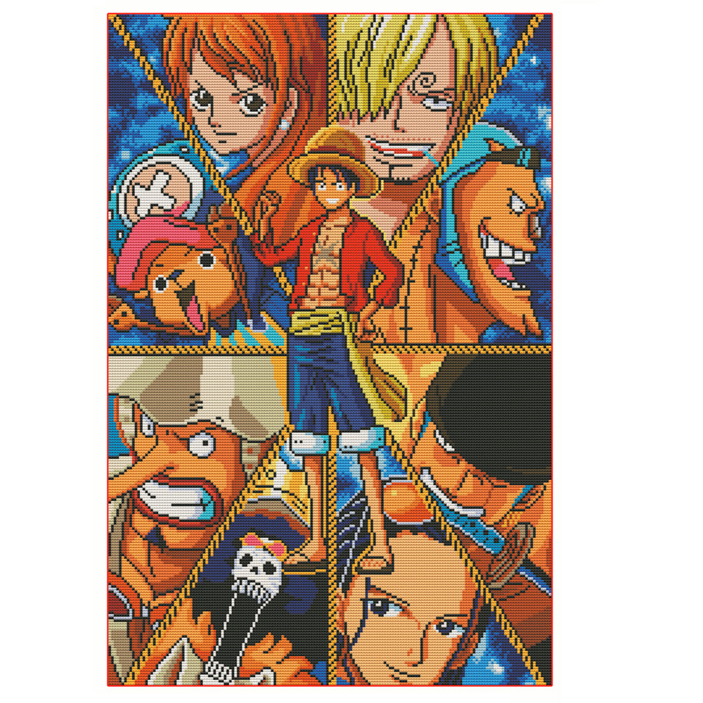 11CT Full Cross Stitch | Anime One Piece (48x68cm)