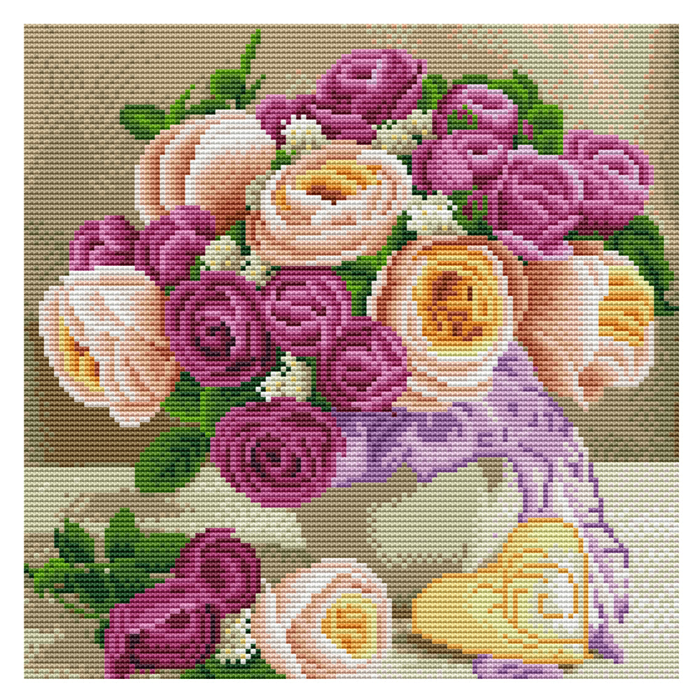 11CT Full Cross Stitch | Rose (36x36cm)