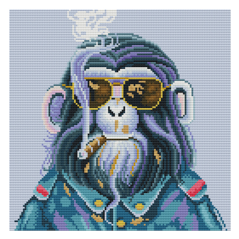 11CT Full Cross Stitch | Mr. Orangutan (36x36cm)