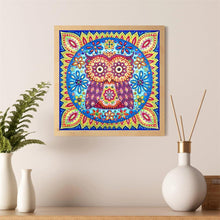 Load image into Gallery viewer, Crystal Rhinestone Diamond Painting Kit | Cartoon Owl
