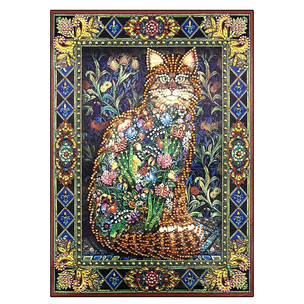 Crystal Rhinestone Diamond Painting Kit | Flowers and Cats