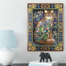 Load image into Gallery viewer, Crystal Rhinestone Diamond Painting Kit | Flowers and Cats
