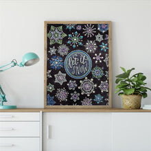 Load image into Gallery viewer, Crystal Rhinestone Diamond Painting Kit | Chalkboard Painting Snowflakes
