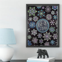 Load image into Gallery viewer, Crystal Rhinestone Diamond Painting Kit | Chalkboard Painting Snowflakes

