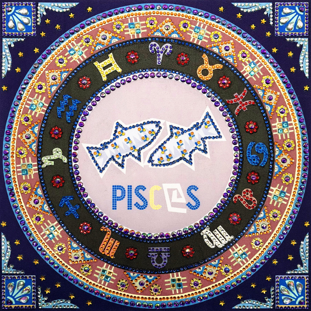 Crystal Rhinestone Diamond Painting Kit | Compass Pisces