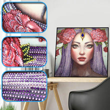Load image into Gallery viewer, Crystal Rhinestone Diamond Painting Kit | Flower Headwear Girl
