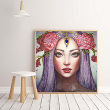 Load image into Gallery viewer, Crystal Rhinestone Diamond Painting Kit | Flower Headwear Girl
