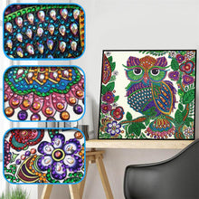 Load image into Gallery viewer, Crystal Rhinestone Diamond Painting Kit | Cartoon Owl
