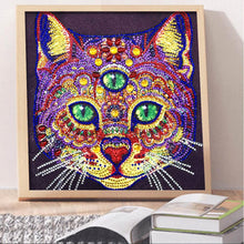 Load image into Gallery viewer, Crystal Rhinestone diamond painting kit | three-eyed civet cat
