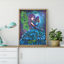 Load image into Gallery viewer, Crystal Rhinestone Diamond Painting Kit | Peacock Dress Girl
