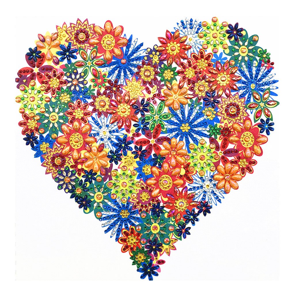Crystal Rhinestone Diamond Painting Kit | Flower Love
