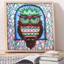 Load image into Gallery viewer, Crystal Rhinestone Diamond Painting Kit | Cartoon Owl
